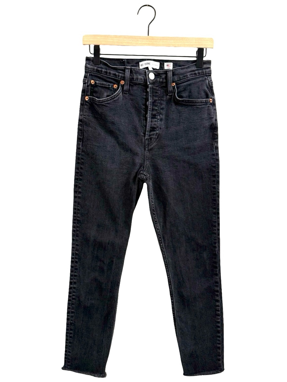 Re-Done High-Rise Black Skinny Jeans